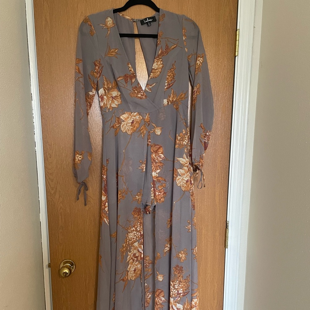 Lulus Maxi Dress w Shorts Size Small